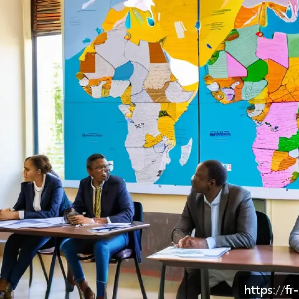 케냐의 민주주의 발전 - A vibrant scene of a Kenyan local government meeting in a modern county hall, featuring diverse comm...